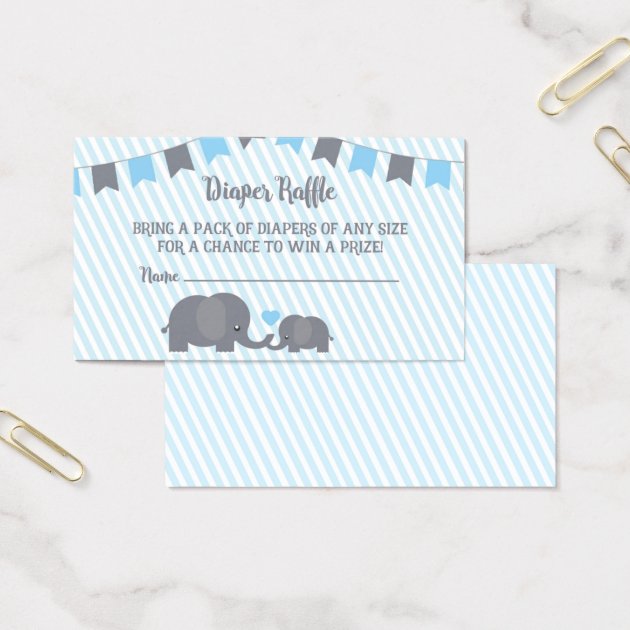 Little Peanut Diaper Raffle Card Insert For Invite