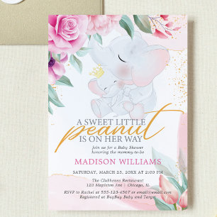 Little Peanut Elegant girl baby shower Invitation