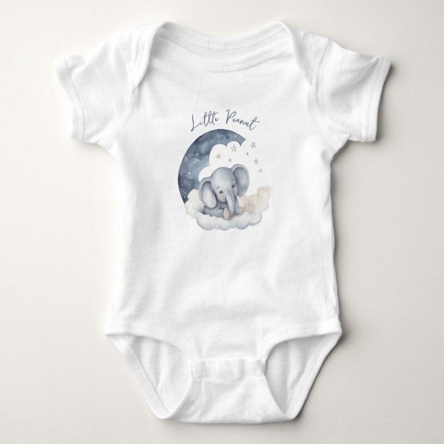 Little Peanut Elephant Baby Shower Bodysuit (Front)
