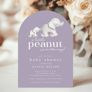 Little Peanut Elephant Baby Shower Invitation