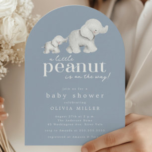 Little Peanut Elephant Baby Shower Invitation