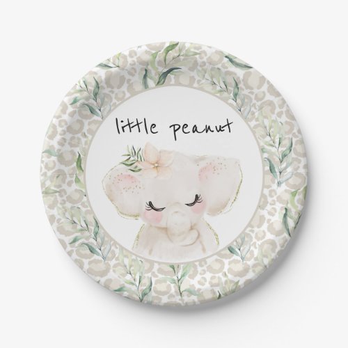 Little Peanut Elephant Baby Shower Plates