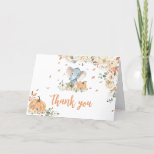 Little Peanut Elephant Baby Shower Thank You Card