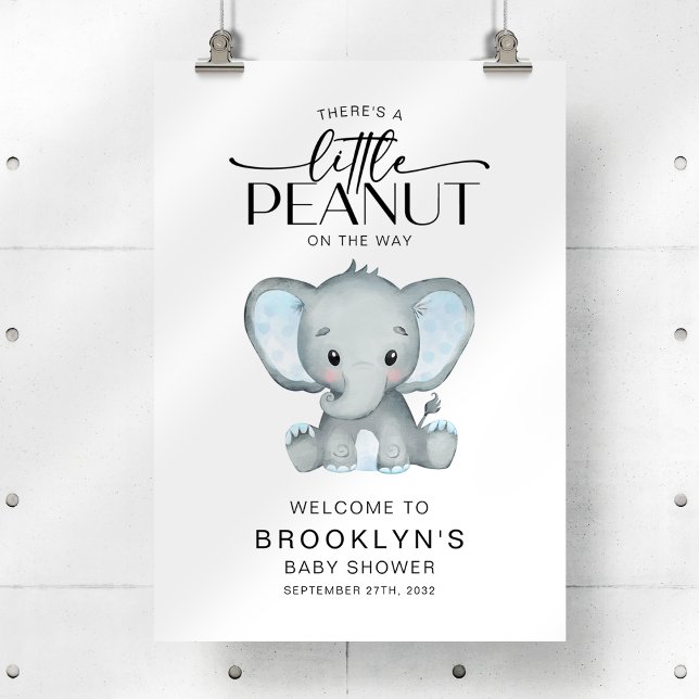 Little Peanut Elephant Baby Shower Welcome Sign (Creator Uploaded)