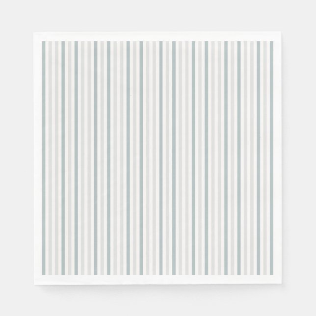 Little Peanut Elephant Blue Striped Baby Shower Napkins (Front)