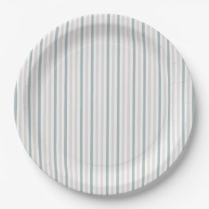 Little Peanut Elephant Blue Striped Baby Shower Paper Plates