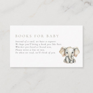 Little Peanut  Elephant Books for Baby Enclosure Card