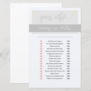 Little Peanut Elephant Boy Baby Shower Game