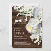 Little Peanut Elephant Neutral Baby Shower Invitation (Front)