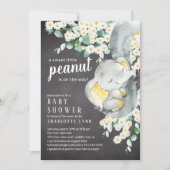 Little Peanut Elephant Neutral Baby Shower Invitation (Front)