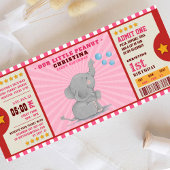Little peanut elephant Ticket First Birthday Invitation