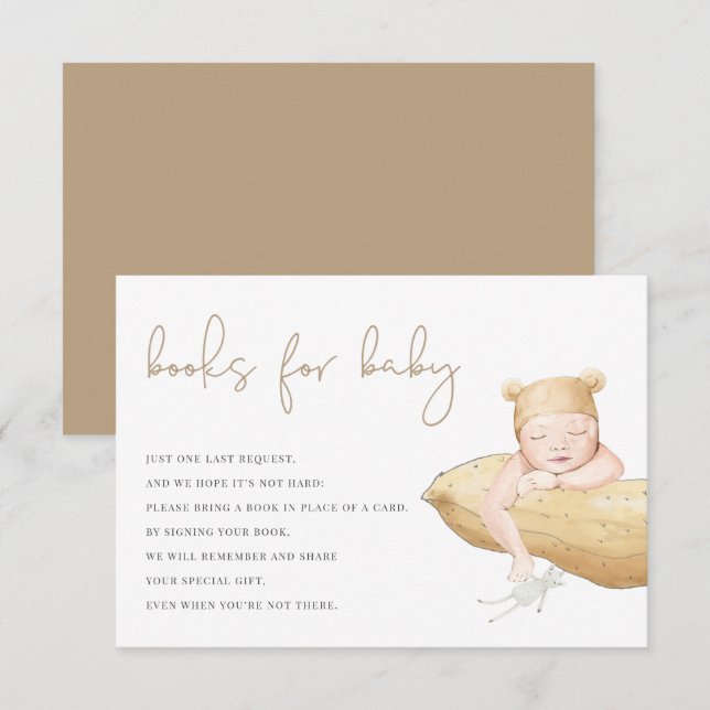 Little Peanut Gender Neutral Books For Baby Thank You Card (Front/Back)