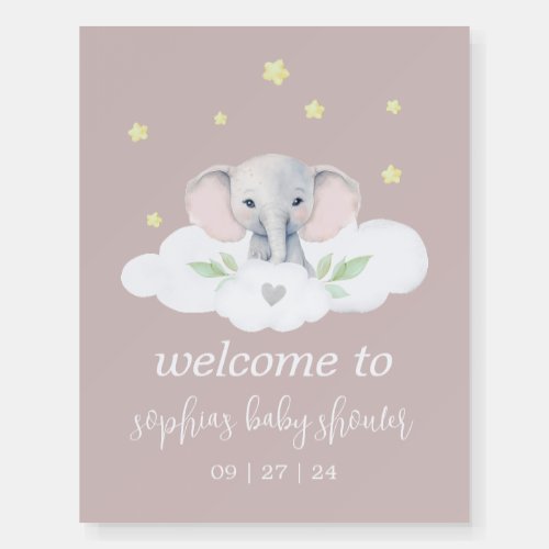 Little Peanut Girl Baby Shower Welcome Sign