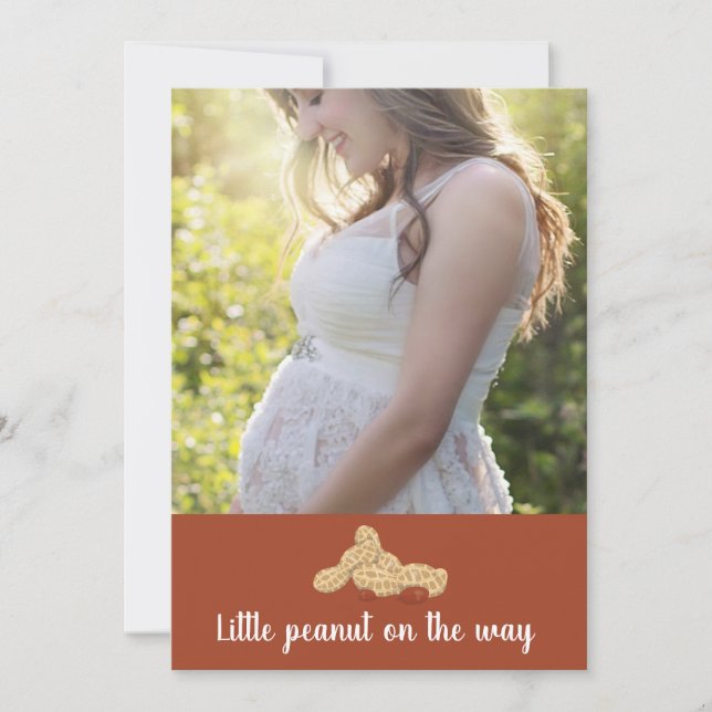 Little peanut on the way  baby shower invitation (Front)