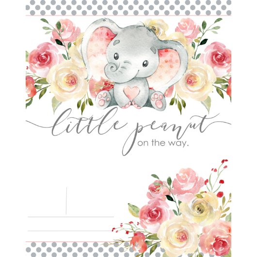 Little Peanut on the Way Baby Shower Invitations (Front)