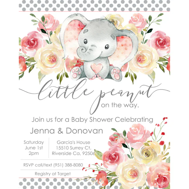 Little Peanut on the Way Baby Shower Invitations | Zazzle