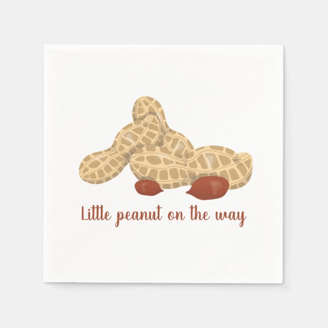 Little peanut on the way napkins (Front)