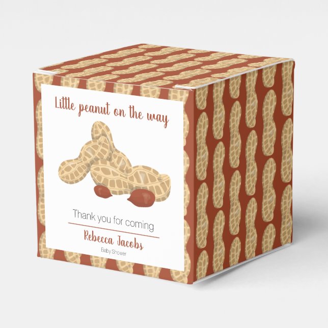 Little peanut on the way thank you favor boxes (Front Side)