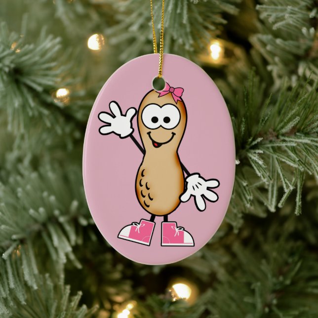 Little Peanut (Pink) Ceramic Ornament (Tree)