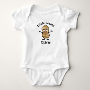 Little Peanut with Baby's Name Baby Bodysuit