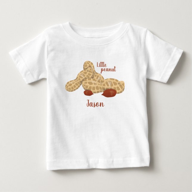 Little peanut with name baby T-Shirt (Front)