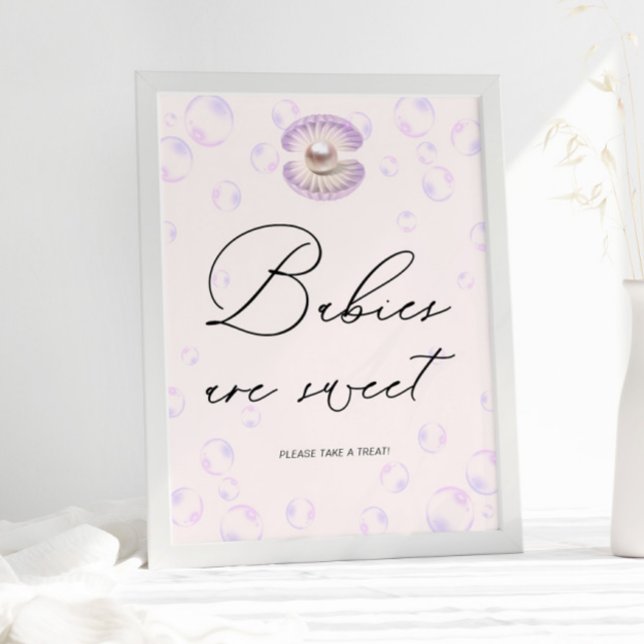 Little Pearl Babies Are Sweet Baby Shower Poster (Creator Uploaded)