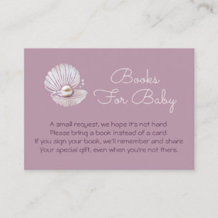 Little Pearl Baby Shower Enclosure Card