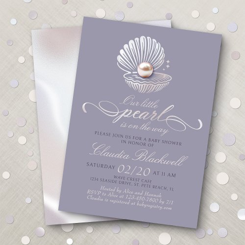 Little Pearl Baby Shower Invitation