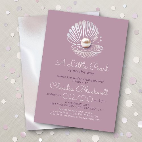 Little Pearl Baby Shower Invitation