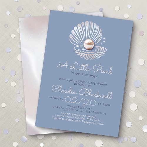 Little Pearl Baby Shower Invitation