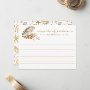 Little Pearl Baby Shower Pearls of Wisdom Note Card