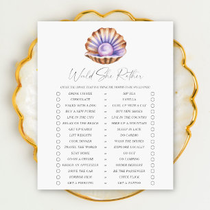 Little pearl baby shower Would She Rather game