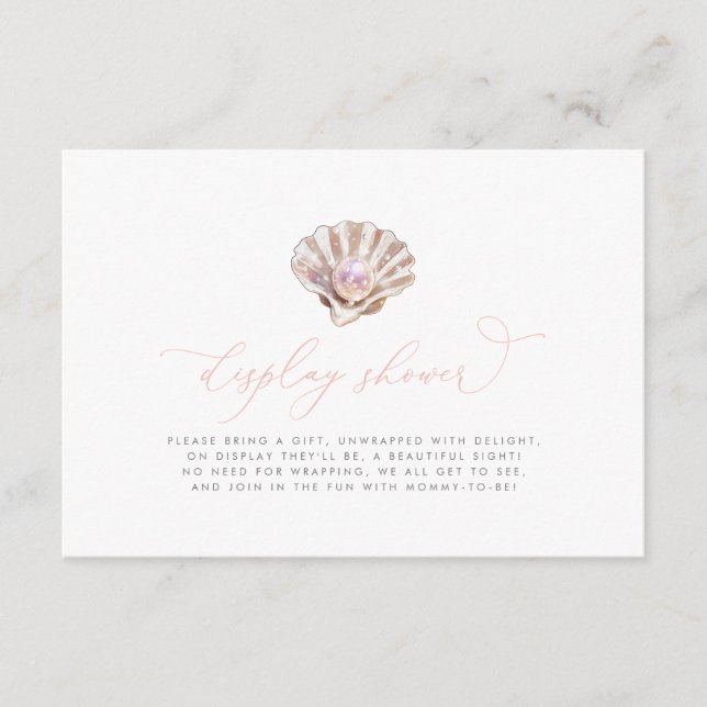 Little Pearl Books For Baby Shower Book Request Enclosure Card (Front)