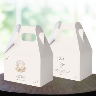 Little Pearl Ocean Beach Seashell Girl Baby Shower Favor Boxes