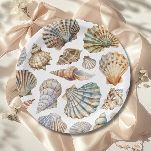 Little Pearl Sea You Soon Girl Baby Shower Paper Plates