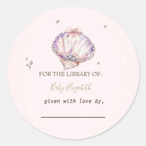 Little Pearl Seashells Diamonds Dots Baby Shower