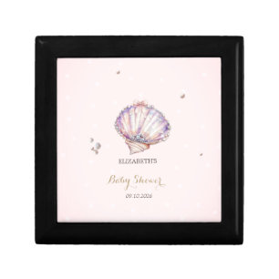 Little Pearl Seashells Diamonds Dots Baby Shower Gift Box