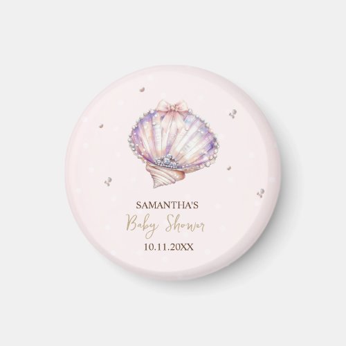 Little Pearl Seashells Diamonds Dots Baby Shower