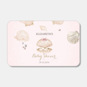 Little Pearl Seashells Dots Baby Shower Matchboxes