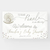 Little Pearl Under the Sea Pearlcore Baby Shower Banner (Horizontal)