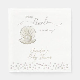 Little Pearl Under the Sea Pearlcore Baby Shower Napkins