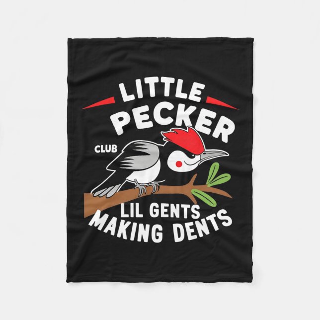 Little Pecker Club Lil Gents Making Dents Retro Wo Fleece Blanket (Front)