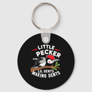 Little Pecker Club Lil Gents Making Dents Retro Wo Keychain