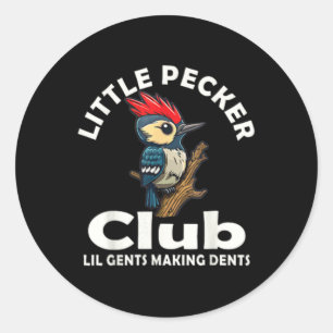 Little Pecker Club Shirt Front And Back Classic Round Sticker
