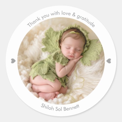 Little Peep & Co. | Thank You Classic Round Sticker