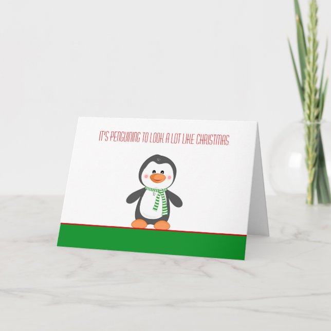 Little Penguin Christmas Card (Front)