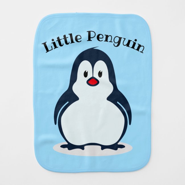 Little Penguin Design Baby Burp Cloth