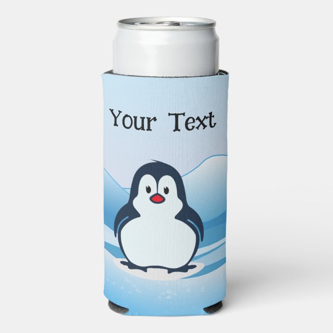 Little Penguin Design Seltzer Can Cooler