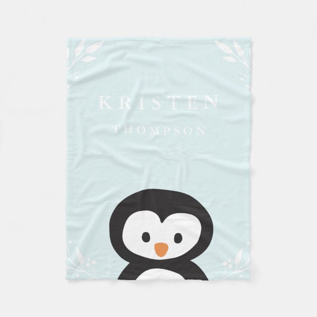 Little Penguin Fleece Blanket (Front)