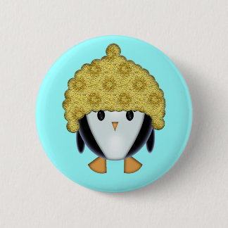 Little Penguin in Hat Pinback Button